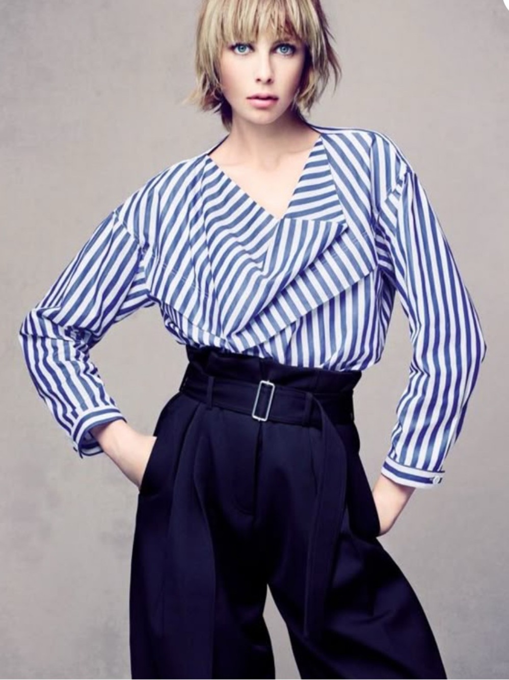 Celine Phoebe Philo Resort 2016 Vintage Stripped Blouse